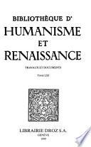 Bibliothèque d'humanisme et Renaissance