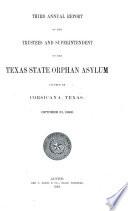 Biennial Report of ... Superintendent of the State Orphan Home for Period Beginning ... and Ending ...