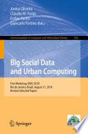 Big Social Data and Urban Computing