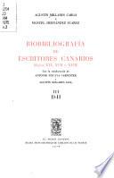 Biobibliografía de escritores canarios