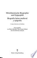 Biografia latina medieval y epigrafia