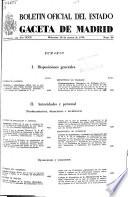 Boletâin oficial del estado: Gaceta de Madrid