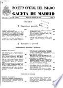 Boletâin oficial del estado: Gaceta de Madrid