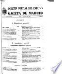 Boletâin oficial del estado: Gaceta de Madrid