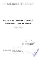 Boletín astronómico del Observatorio de Madrid