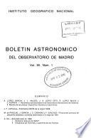 Boletín astronómico del Observatorio de Madrid