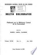 Boletín bibliográfico