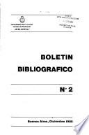 Boletín bibliográfico