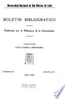 Boletín bibliográfico
