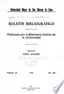 Boletín bibliográfico
