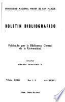 Boletín bibliográfico