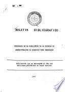 Boletín bibliografíco