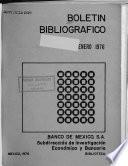 Boletín bibliográfico
