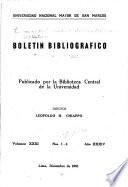 Boletín bibliográfico