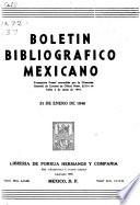 Boletín bibliográfico mexicano