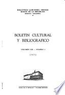 Boletín cultural y bibliográfico