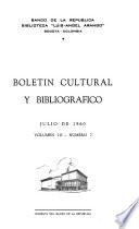 Boletín cultural y bibliográfico