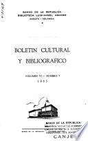 Boletín cultural y bibliográfico