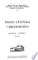 Boletín cultural y bibliográfico