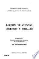 Boletín de ciencias políticas y sociales