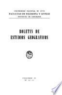 Boletín de estudios geográficos