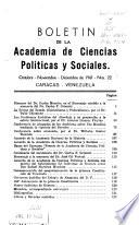 Boletín de la Academia de Ciencias Políticas y Sociales