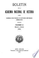 Boletín de la Academia Nacional de Historia antes Sociedad Ecuatoriana de Estudios Historicos Americanos
