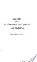 Boletín de la Academia Nacional de Letras