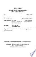 Boletín de la Academia Norteamericana de la Lengua Española
