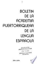 Boletín de la Academia Puertorriqueña de la Lengua Española