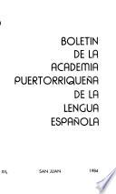 Boletín de la Academia Puertorriqueña de la Lengua Española