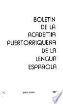 Boletín de la Academia Puertorriqueña de la Lengua Española