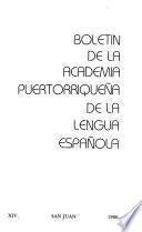 Boletín de la Academia Puertorriqueña de la Lengua Española