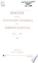 Boletín de la Asociación Española de Orientalistas