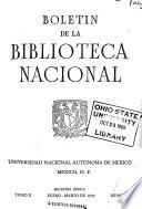 Boletín de la Biblioteca Nacional de México