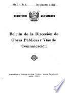 Boletín de la Dirección de Obras Públicas y Vías de Comunicación