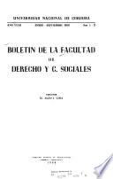 Boletín de la Facultad de Derecho y C. Sociales