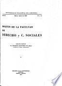 Boletín de la Facultad de Derecho y Ciencias Sociales