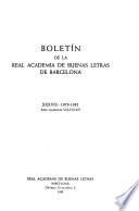 Boletín de la Real Academia de Buenas Letras de Barcelona