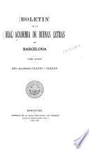 Boletín de la Real Academia de Buenas Letras de Barcelona