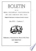 Boletín de la Real Sociedad Vascongada de los Amigos del País