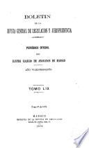 Boletín de la Revista general de legislación y jurisprudencia
