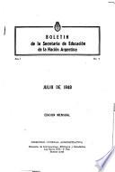 Boletin de la Secretaría de educacíon de la nacíon argentina