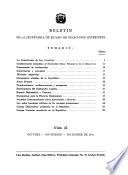 Boletín de la Secretaría de estado de relaciones exteriores
