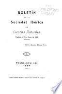 Boletín de la Sociedad aragonesa de ciencias naturales