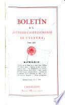 Boletín de la Sociedad Castellonense de Cultura