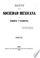 Boletín de la Sociedad de Geografía y Estadística de la República Mexicana
