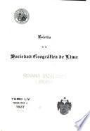 Boletín de la Sociedad Geográfica de Lima