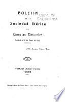 Boletín de la Sociedad Ibérica de Ciencias Naturales