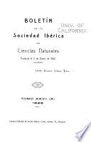 Boletín de la Sociedad Ibérica de Ciencias Naturales